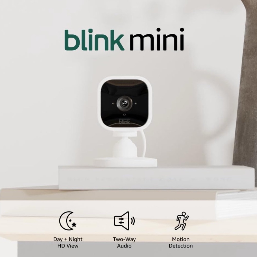 NEW! BLINK MINI Indoor Smart Security Camera Works w Smartphones IOS & Android
